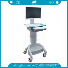 AG-WT002A Height adjustable with battery medical workstation laptop computer cart